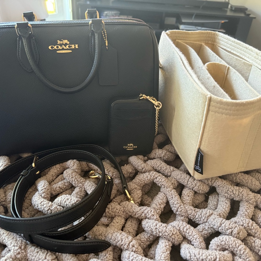 SOLD🖤 Coach Black Large Satchel & Mini Cardholder Wallet 🖤